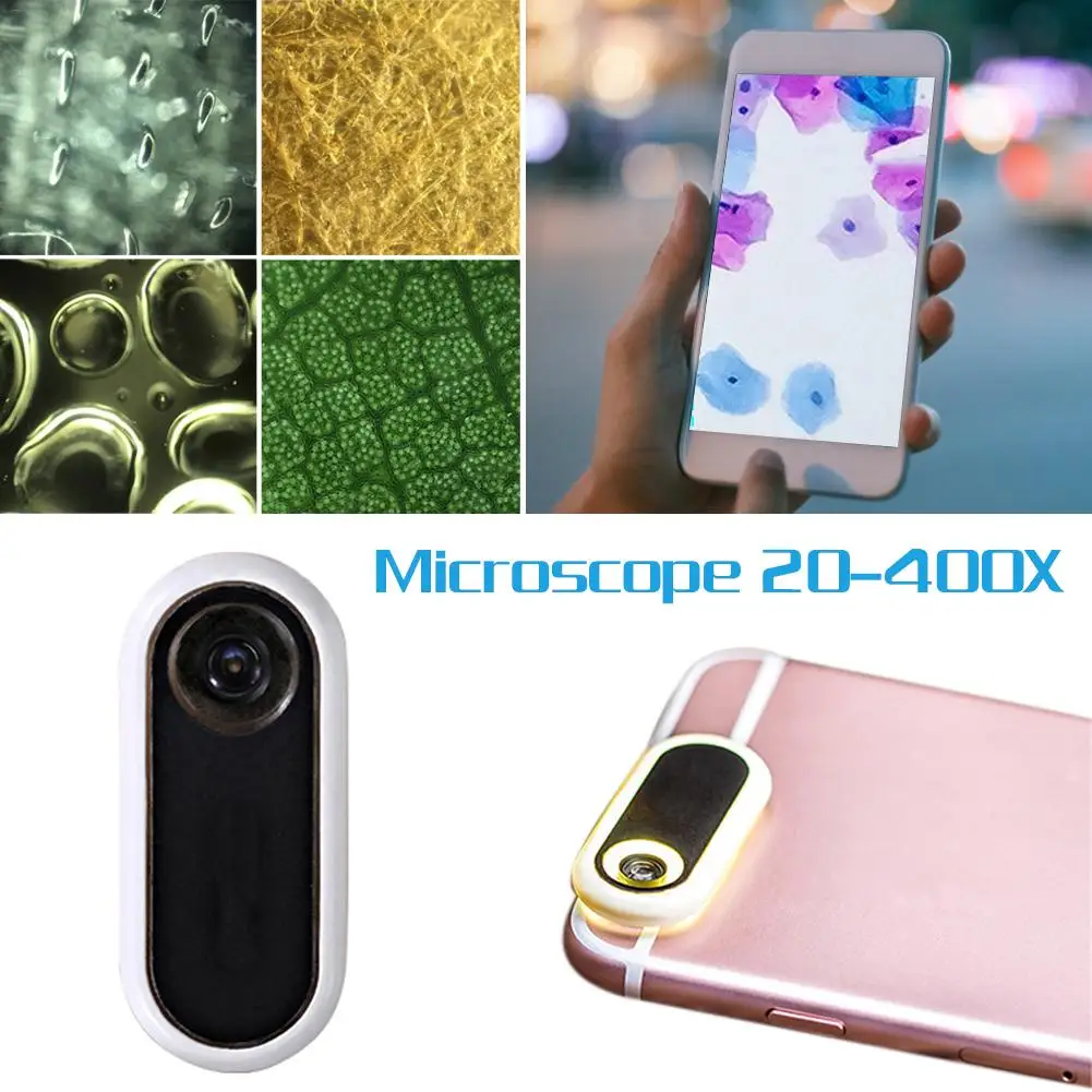 20X-400X Ultra-thin Microscope Universal Portable Mobile Phone Microscope Magnifier Magnification Lens For Android For IOS Phone
20X-400X Ultra-thin Microscope Universal Portable Mobile Phone Microscope Magnifier Magnification Lens For Android For IOS Phone
