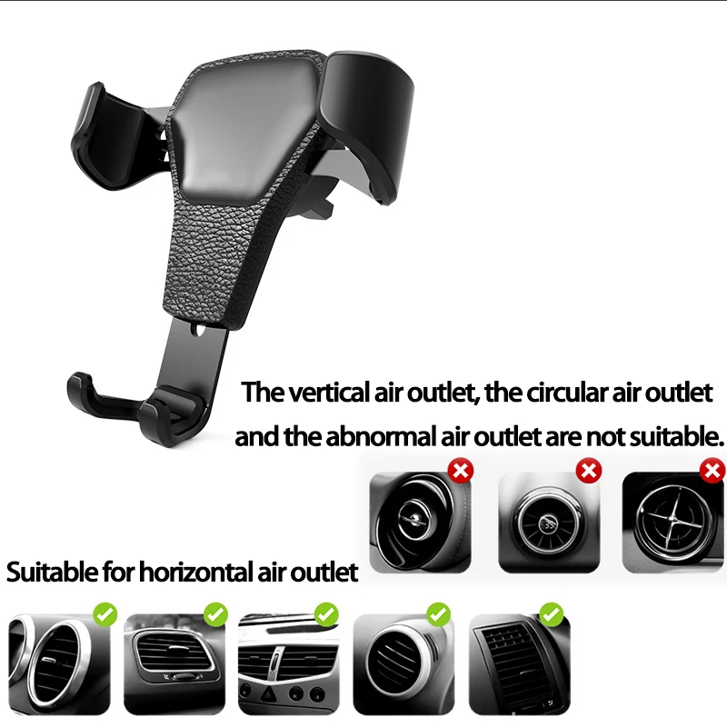 

Gravity Car Air Vent Clip-on phone holder for BMW E90 F30 F10 E60 Audi A3 8P A6 C5 C6 8V C7 Opel Insignia Alfa Romeo giulietta