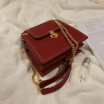 Vintage Fashion Female Tote Bag 2020 New High Quality PU Leather Women's Designer Handbag Lock Chain Shoulder Messenger Bags 
Vintage Fashion Female Tote Bag 2020 New High Quality PU Leather Women's Designer Handbag Lock Chain Shoulder Messenger Bags