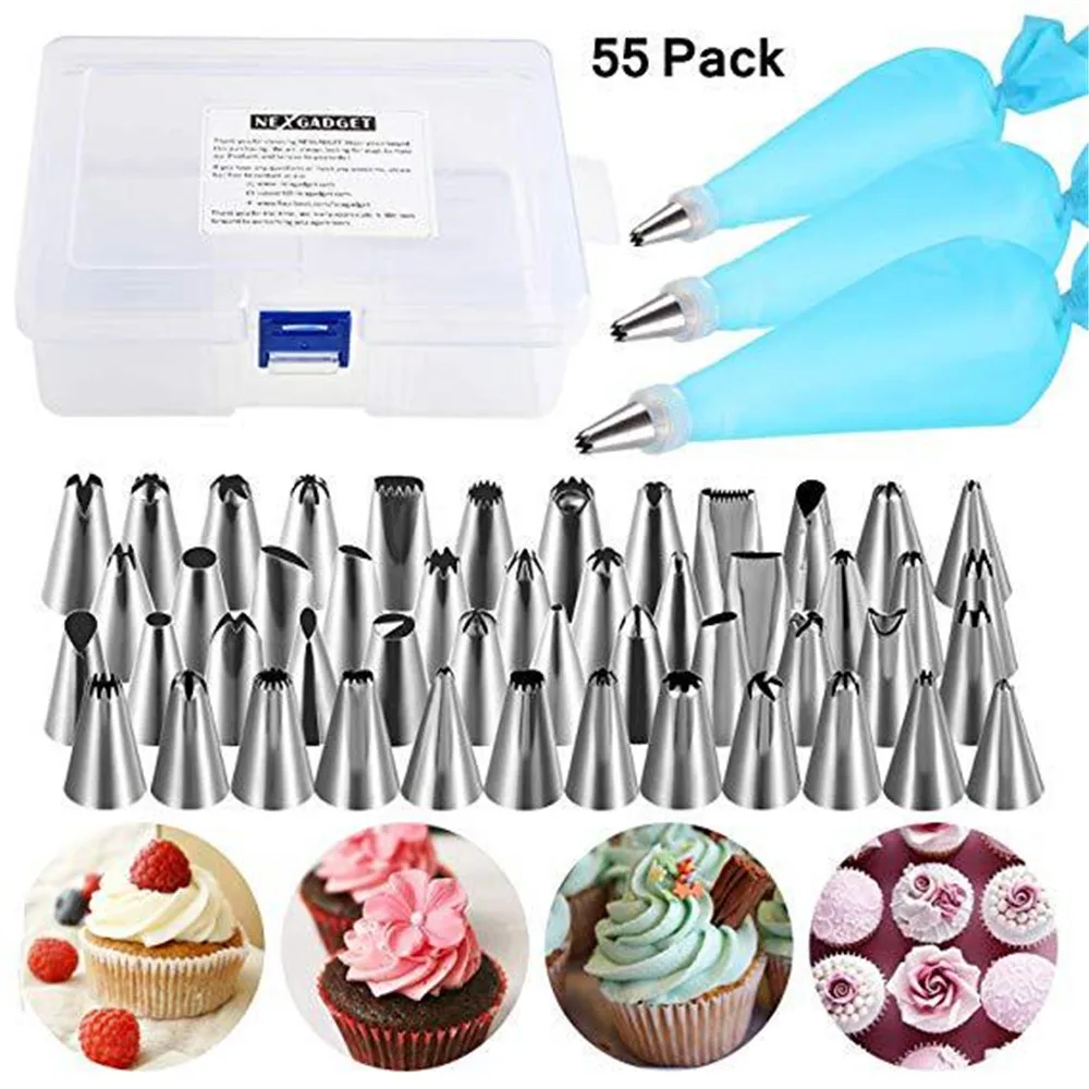 55pcs DIY Cake Decorating Kit Cake Turntable Set Pastry Tube Fondant Tool Cake Kitchen Dessert Baking Tools
55pcs DIY Cake Decorating Kit Cake Turntable Set Pastry Tube Fondant Tool Cake Kitchen Dessert Baking Tools