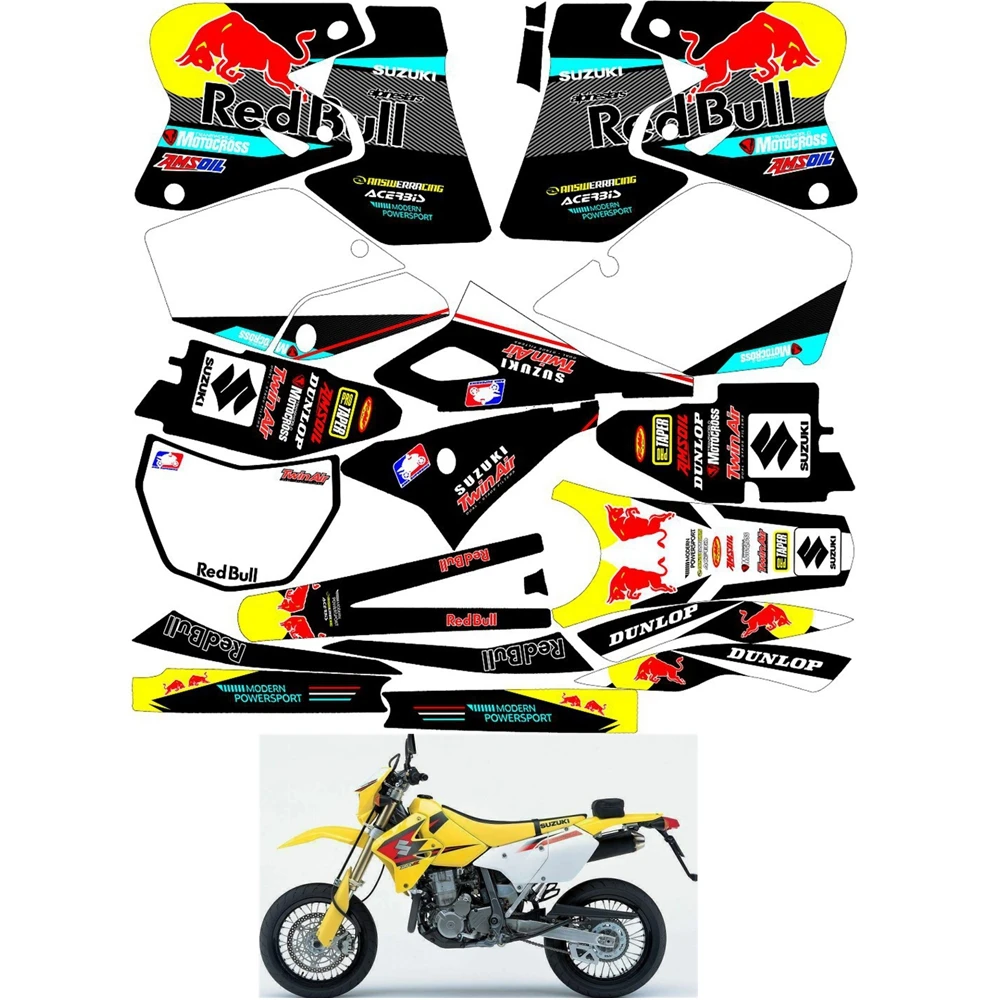 For SUZUKI DRZ400SM Graphics Decals Stickers Custom Number Name 3M Full Motorcycle Backgrounds Stickers Accessories
For SUZUKI DRZ400SM Graphics Decals Stickers Custom Number Name 3M Full Motorcycle Backgrounds Stickers Accessories