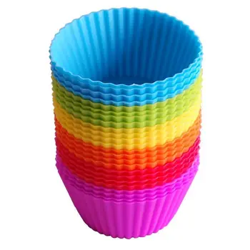 24PCS Silicone Baking Cups Cupcake Liners Muffin Cups Non-Stick Molds Reusable 6 Color
24PCS Silicone Baking Cups Cupcake Liners Muffin Cups Non-Stick Molds Reusable 6 Color