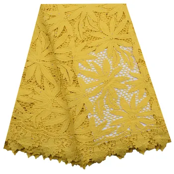 Yellow 5 Yards Guipure Lace Fabric Embroidered Nigerian Laces Water Soluble High Quality French Tulle Lace Fabric For Dress 1781
Yellow 5 Yards Guipure Lace Fabric Embroidered Nigerian Laces Water Soluble High Quality French Tulle Lace Fabric For Dress 1781