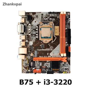 Zhankvpai B75 LGA1155 Motherboard set with Intel Core i3-3220CPU Desktop Memory SATA III USB3.0 VGA HDMI DVI M.2 NVME
Zhankvpai B75 LGA1155 Motherboard set with Intel Core i3-3220CPU Desktop Memory SATA III USB3.0 VGA HDMI DVI M.2 NVME