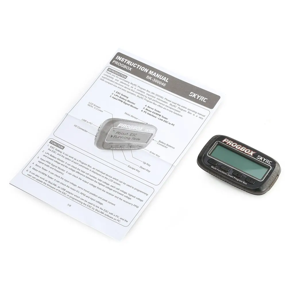 Hot! SKYRC PROGBOX Six-in-one Program Box for RC Model ESC Setting Servo Motor KV/RPM Tester Lipo Battery Monitor SK-300046 Accs
Hot! SKYRC PROGBOX Six-in-one Program Box for RC Model ESC Setting Servo Motor KV/RPM Tester Lipo Battery Monitor SK-300046 Accs