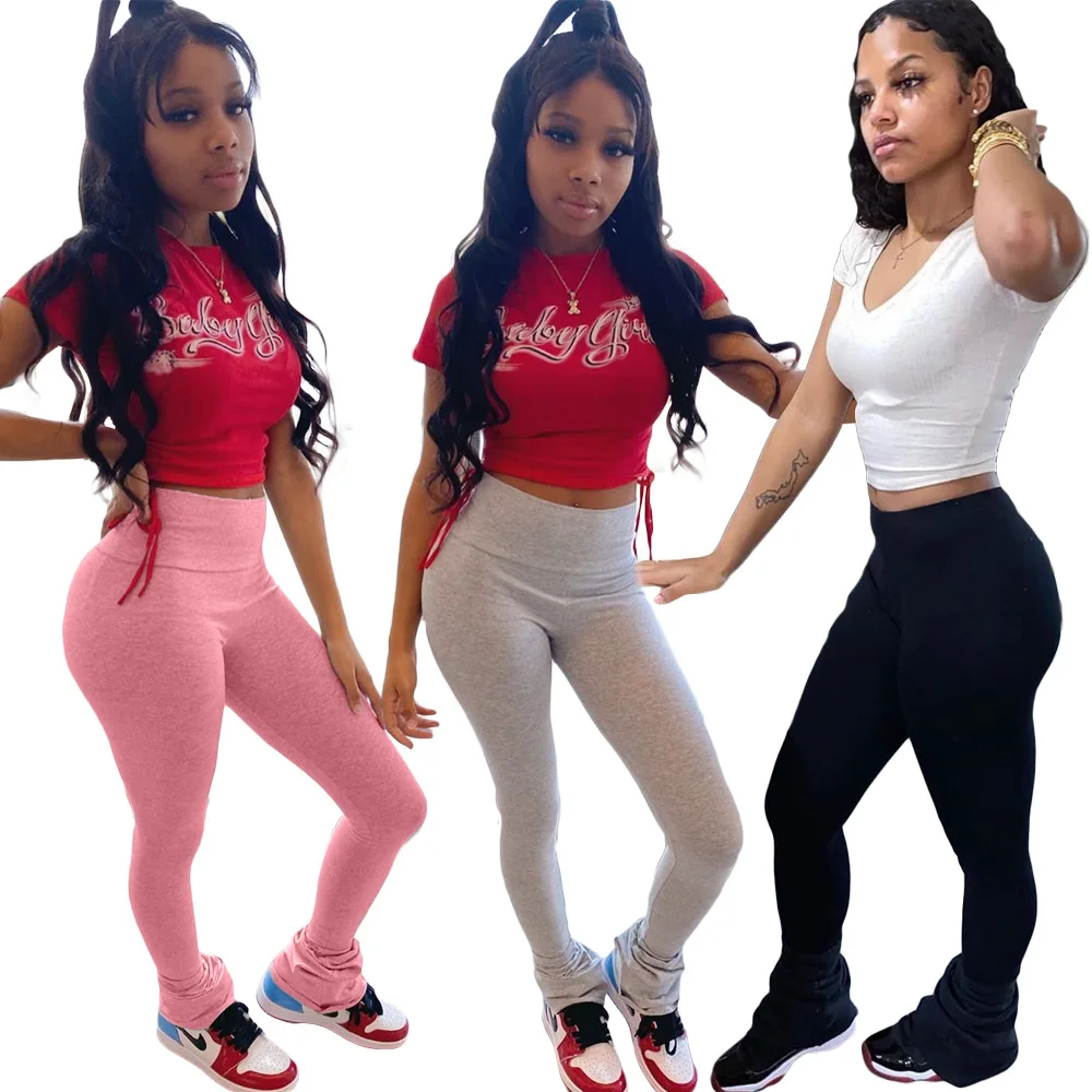 2020 Summer Women's Trousers European and American Hot Style Model Solid-color Stacked Leggings One Piece Set S-XXL
2020 Summer Women's Trousers European and American Hot Style Model Solid-color Stacked Leggings One Piece Set S-XXL