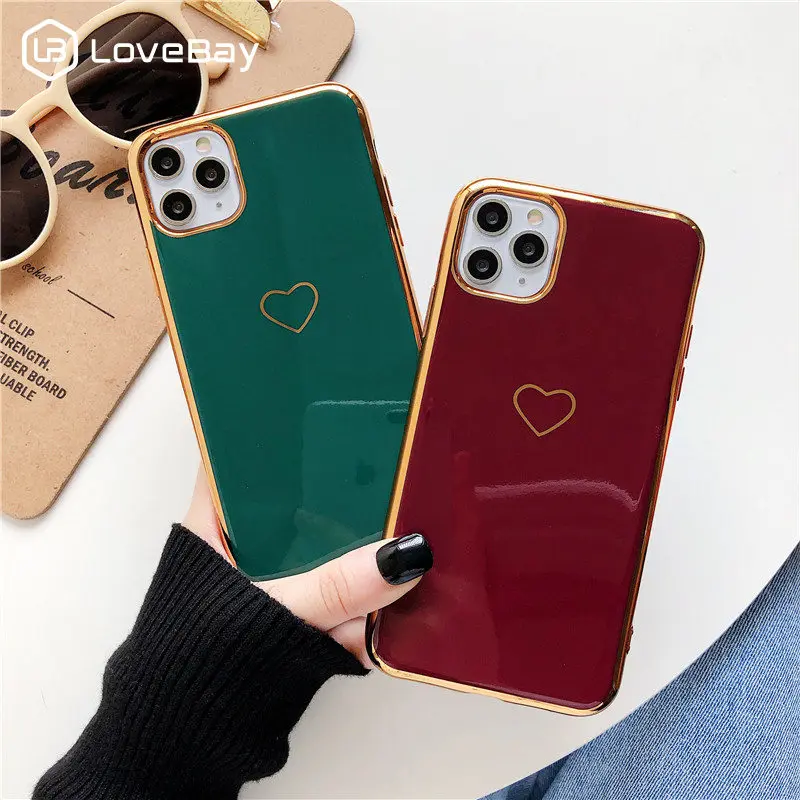 Lovebay Electroplated Love Heart Phone Case For iPhone 11 Pro X XR XS Max 8 7 6 6s Plus Shockproof Soft TPU Silicone Back Cover 
Lovebay Electroplated Love Heart Phone Case For iPhone 11 Pro X XR XS Max 8 7 6 6s Plus Shockproof Soft TPU Silicone Back Cover
