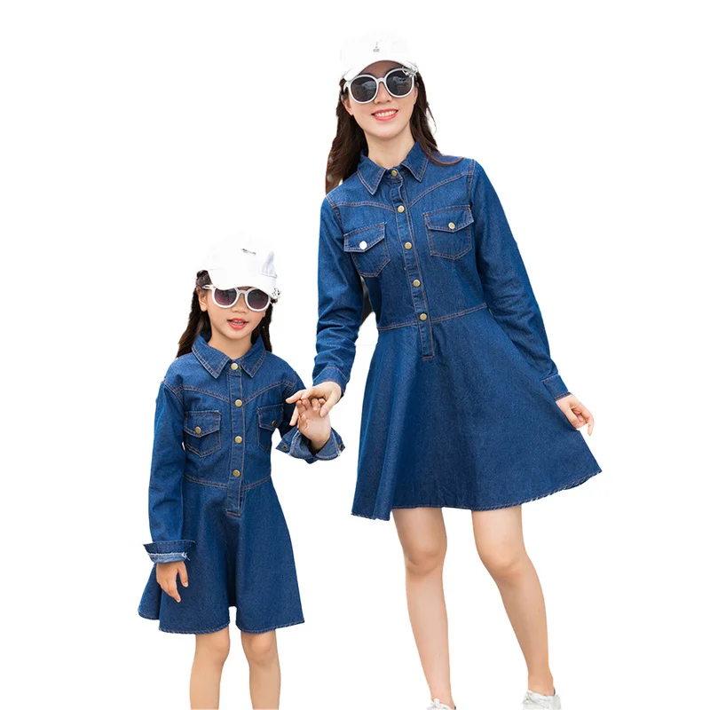 Mom and Me Matching Jean Dresses Long Sleeve Matching Clothes Dress Autumn Denim Family Look Mom and Baby Daughter Shirt Dress
Mom and Me Matching Jean Dresses Long Sleeve Matching Clothes Dress Autumn Denim Family Look Mom and Baby Daughter Shirt Dress