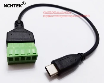 NCHTEK USB 2.0 Type-C Male to 5 Pin/Way Female Bolt Screw Shield Terminals Pluggable Type Adapter Cable/Free Shipping/10PCS
NCHTEK USB 2.0 Type-C Male to 5 Pin/Way Female Bolt Screw Shield Terminals Pluggable Type Adapter Cable/Free Shipping/10PCS