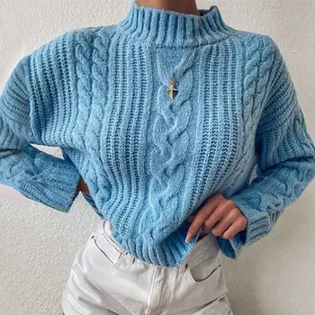 Knitted Turtleneck Sweater Women Autumn Ladies Solid Pullover Sweater Korean Style Female Long Sleeve Knit Jumpers Femme
Knitted Turtleneck Sweater Women Autumn Ladies Solid Pullover Sweater Korean Style Female Long Sleeve Knit Jumpers Femme