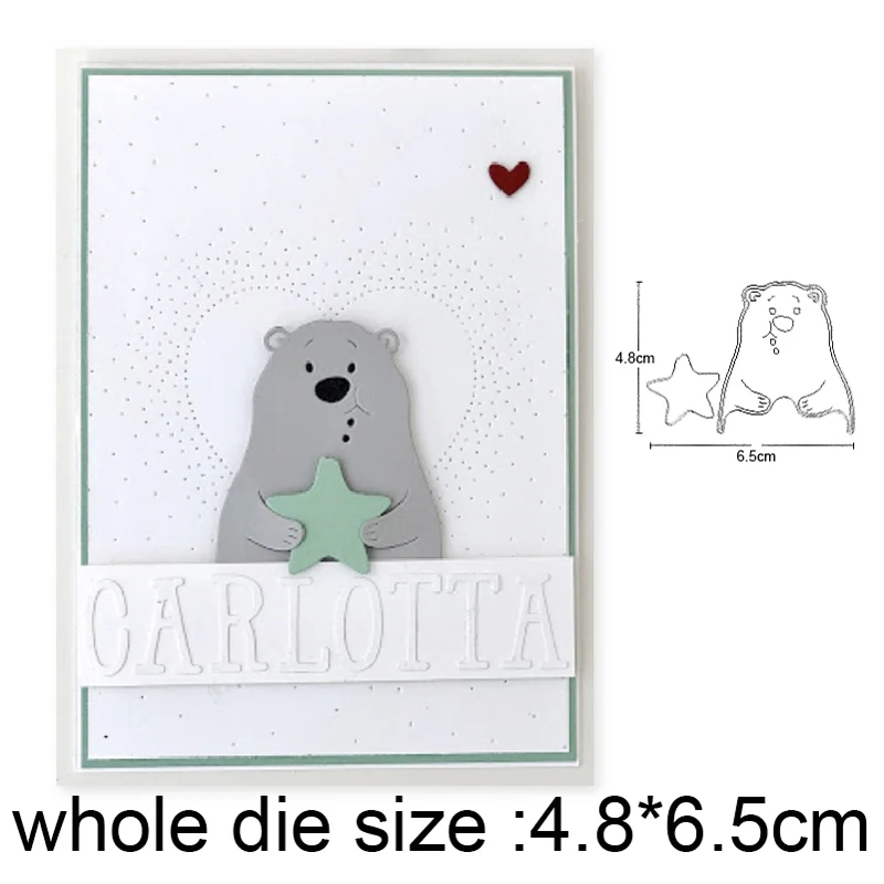 2020 New Metal Dies Bear Star Set Cutting Dies Diy Scrapbooking Craft dies Embossing Dies Cuts Album Cards Making Stencils dies
2020 New Metal Dies Bear Star Set Cutting Dies Diy Scrapbooking Craft dies Embossing Dies Cuts Album Cards Making Stencils dies