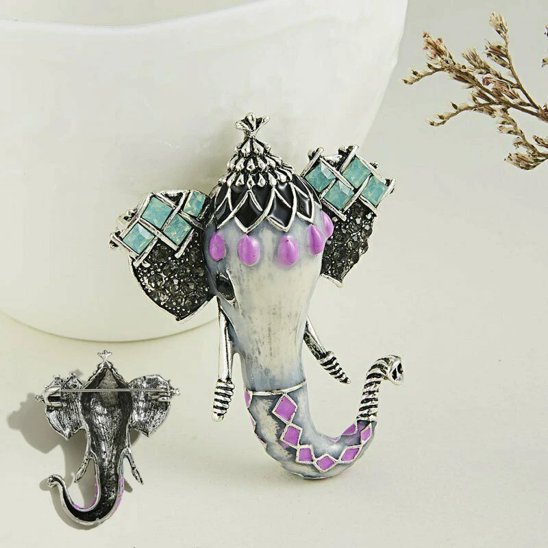 Vintage Elephant Animal Brooch Pin Enamel Alloy Crystal Brooches Wedding Party Anniversary Costume Pins Jewelry For Women
Vintage Elephant Animal Brooch Pin Enamel Alloy Crystal Brooches Wedding Party Anniversary Costume Pins Jewelry For Women