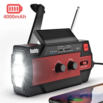 Raddy SW3 Emergency Radio Hand Crank Solar-Powered 4000mAh FM/AM/NOAA Weather Radio with Flashlight SOS Alarm Power Bank
Raddy SW3 Emergency Radio Hand Crank Solar-Powered 4000mAh FM/AM/NOAA Weather Radio with Flashlight SOS Alarm Power Bank