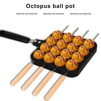 16 Holes Takoyaki Pan Home Grill Cooking Tool BBQ Plate Kitchenware Cast Aluminum With Baking Needles Ergonomic Non Stick
16 Holes Takoyaki Pan Home Grill Cooking Tool BBQ Plate Kitchenware Cast Aluminum With Baking Needles Ergonomic Non Stick