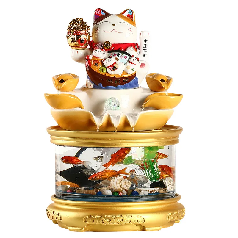 Opening Gift Practical Graceful Fish Tank Decoration Desktop Home Jewelry Running Water Fortune Office Fortune Cat Decoration
Opening Gift Practical Graceful Fish Tank Decoration Desktop Home Jewelry Running Water Fortune Office Fortune Cat Decoration