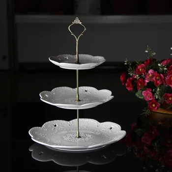 3-Tier Sturdy Cake Plate Stand Cupcake Tray Handle Fittings Hardware cake tools 
3-Tier Sturdy Cake Plate Stand Cupcake Tray Handle Fittings Hardware cake tools