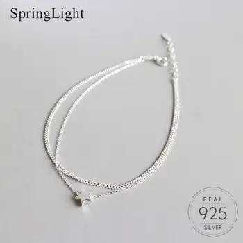 Springlight New Arrivals Unique Double Layer Star Anklet Real 925 Sterling Silver Simple Accessories High Quality Charm Anklet 
Springlight New Arrivals Unique Double Layer Star Anklet Real 925 Sterling Silver Simple Accessories High Quality Charm Anklet