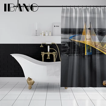 IBANO Colorful Bridge Design Shower Curtain Waterproof Polyester Fabric Bath Curtain For The Bathroom 40x60cm Floor Mat
IBANO Colorful Bridge Design Shower Curtain Waterproof Polyester Fabric Bath Curtain For The Bathroom 40x60cm Floor Mat