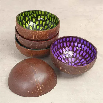 Colorful Natural Coconut Shell Bowl Round Eco Friendly Kitchen Salad Rice Soup Bowl Nature Plant Made Home Kitchen Tableware
Colorful Natural Coconut Shell Bowl Round Eco Friendly Kitchen Salad Rice Soup Bowl Nature Plant Made Home Kitchen Tableware