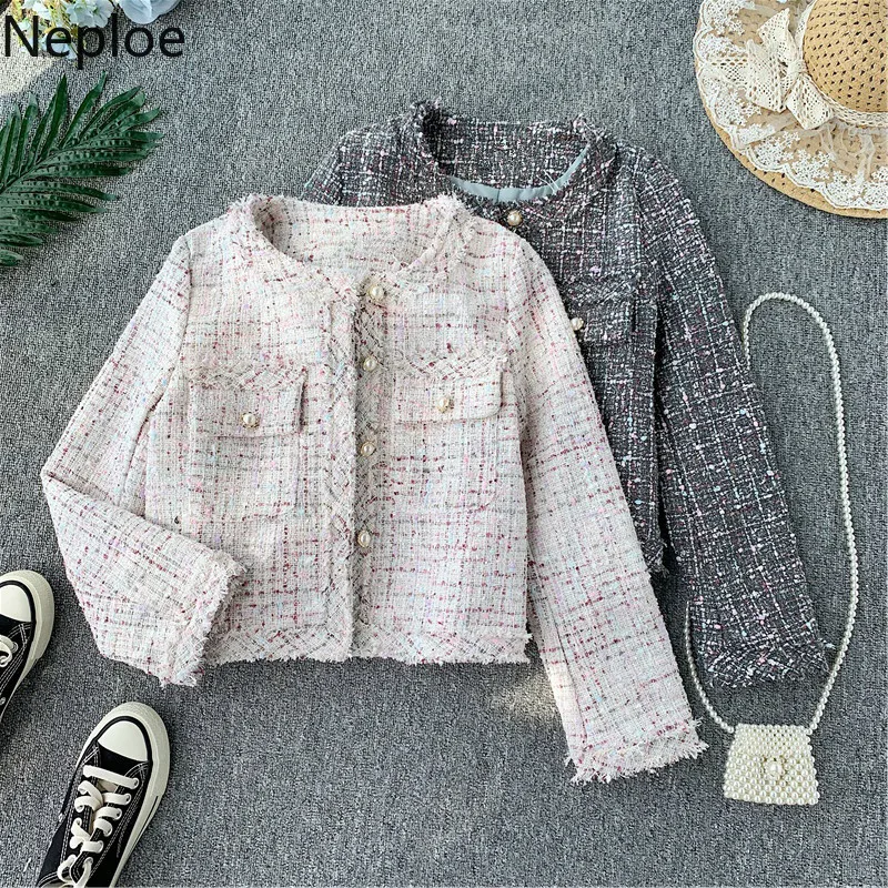 Neople Small Fragrance Tassel Wave Short Jacket Women O Neck Patchwork Tweed Coat Femme Autumn Elegant Slim Fit Jacket 46008
Neople Small Fragrance Tassel Wave Short Jacket Women O Neck Patchwork Tweed Coat Femme Autumn Elegant Slim Fit Jacket 46008