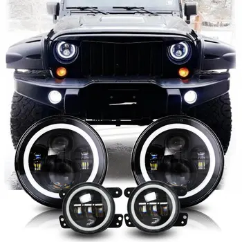 DOT 7Inch Led Round Headlights Amber Turn Signal Hi/Lo Beam DRL + 4Inch Front Bumper Fog Lights For 2007-2017 Jeep Wrangler JK
DOT 7Inch Led Round Headlights Amber Turn Signal Hi/Lo Beam DRL + 4Inch Front Bumper Fog Lights For 2007-2017 Jeep Wrangler JK