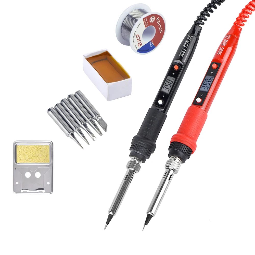 JCD 80W Tin Soldering Iron Electric Adjustable Temperature Welding Tool Soldering Iron Stand Soldering Kit for Soldering DIY Set
JCD 80W Tin Soldering Iron Electric Adjustable Temperature Welding Tool Soldering Iron Stand Soldering Kit for Soldering DIY Set
