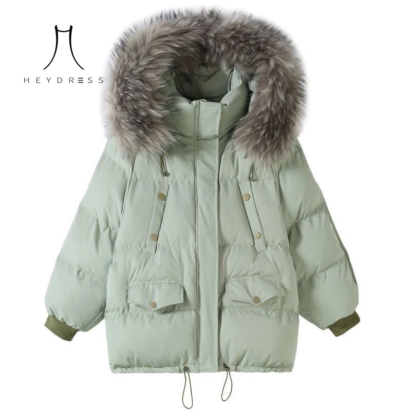 Зимнее женское пальто Heydress с воротником из искусственного меха стеганые парки