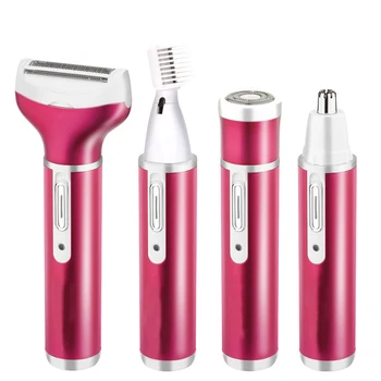 

4 In 1 Rechargeable USB Epilator Hair Remover Nose Beard Eyebrow Trimmer Female Shaver Trimmer Depilator Depilation Machine