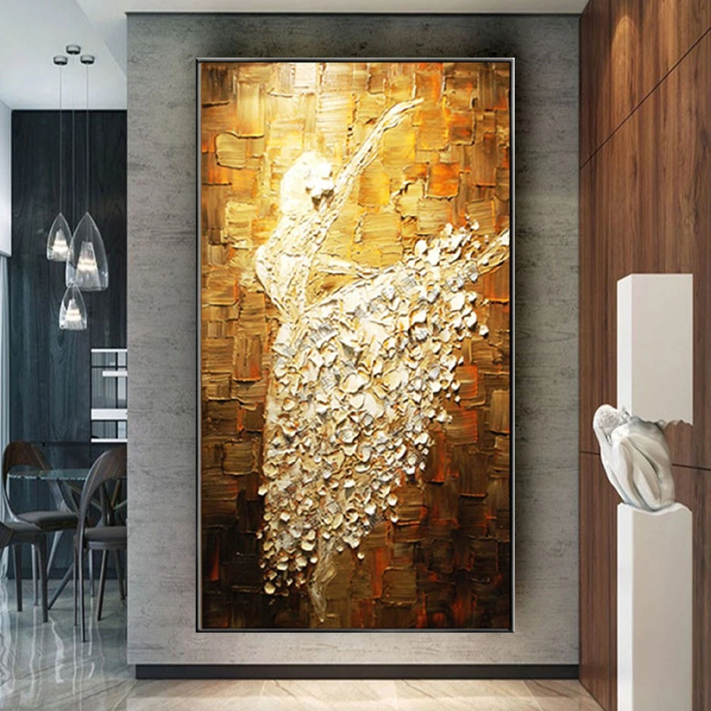Top Artist Hand-Painted Old Retro Brown Wall Art Dancing Ballet Oil Paintings On Canvas Thick Textured Dancer Knife Painting
Top Artist Hand-Painted Old Retro Brown Wall Art Dancing Ballet Oil Paintings On Canvas Thick Textured Dancer Knife Painting
