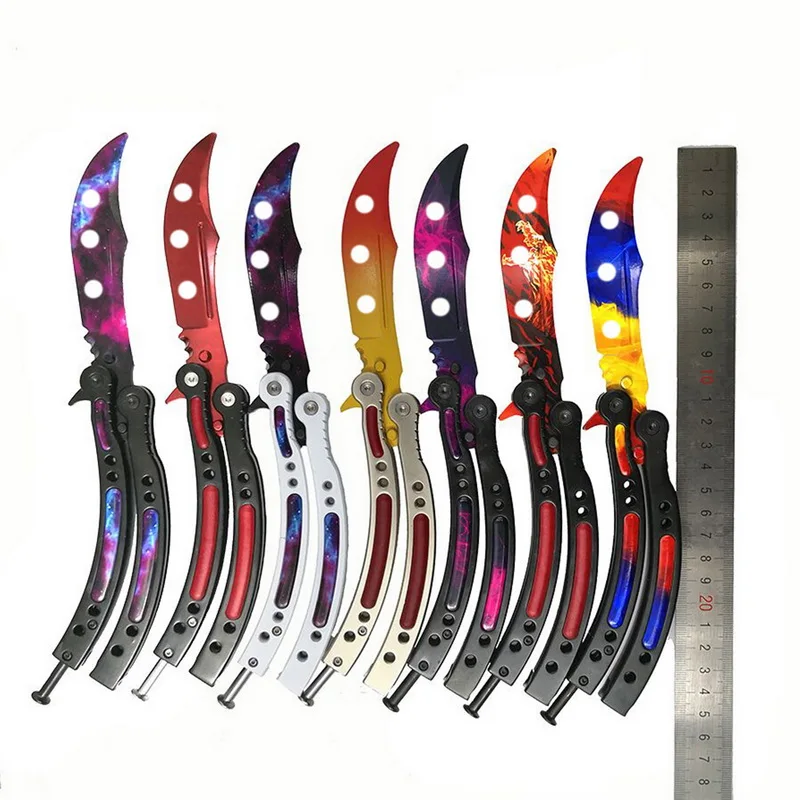 CS GO Karambit folding Knife butterfly fade colorful butterfly in knife doppler training no edge howl practice tool
CS GO Karambit folding Knife butterfly fade colorful butterfly in knife doppler training no edge howl practice tool