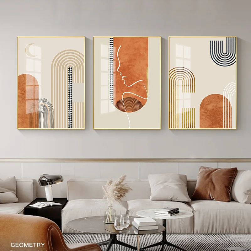 Simple Nordic abstract geometric lines, figures, orange art posters, living room decorations, mural pictures, core printing
Simple Nordic abstract geometric lines, figures, orange art posters, living room decorations, mural pictures, core printing