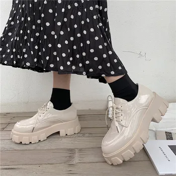 Shoes Woman 2019 Autumn Oxfords Women's British Style All-Match Black Flats Female Footwear Casual Sneaker Clogs Platform Round
Shoes Woman 2019 Autumn Oxfords Women's British Style All-Match Black Flats Female Footwear Casual Sneaker Clogs Platform Round