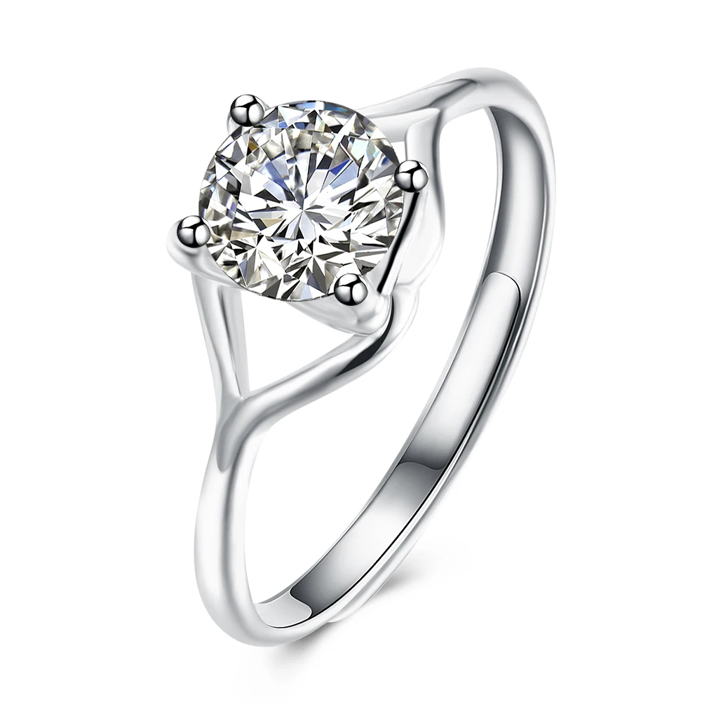 SILVERHOO 925 Sterling Silver Rings Women Pretty Cubic Zirconia Adjustable Anniversary Gift Ring Female Fine Jewelry New Arrival SILVERHOO 925 Sterling Silver Rings Women Pretty Cubic Zirconia Adjustable Anniversary Gift Ring Female Fine Jewelry New Arrival