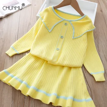 Girls Autumn Clothes Set School Birthday Outfits Kids Girls Knit Sweater Tops + Skirt Casual Girl Clothing Set Children Costume
Girls Autumn Clothes Set School Birthday Outfits Kids Girls Knit Sweater Tops + Skirt Casual Girl Clothing Set Children Costume