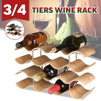 3/4 Tiers DIY Wooden Red Wine Rack 12/14 Bottle Mount Kitchen Livingroom Storage Holder Exhibition Organizer
3/4 Tiers DIY Wooden Red Wine Rack 12/14 Bottle Mount Kitchen Livingroom Storage Holder Exhibition Organizer