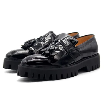 Loafers Platform Men Tassel Solid Black Pointe Mens Dress Made Of Genuine Plus Size Slip On Leather Shoes
Loafers Platform Men Tassel Solid Black Pointe Mens Dress Made Of Genuine Plus Size Slip On Leather Shoes