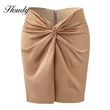 

Kuzuwata Solid Empire Slim-Fit Over-The-Knee Pleated Sexy Mini Skirt Summer Women's Clothing Faldas 2021 New Fashion Style Jupe