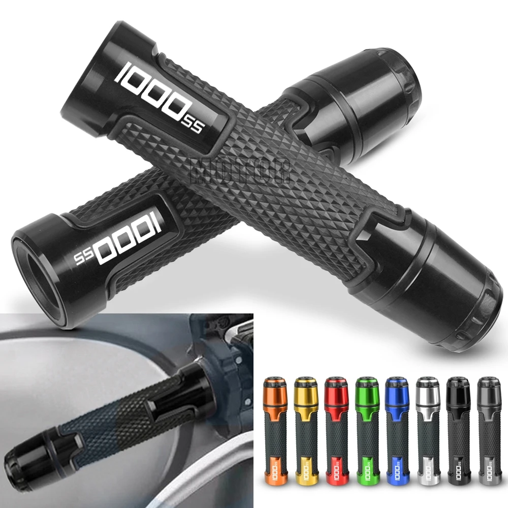 

For Ducati SS1000/1000SS 1998-2006 SS 1000 Motorcycle 7/8"22mm Anti-Slip Handlebar Grips With Ends Handle Caps Hand Bar Plugs