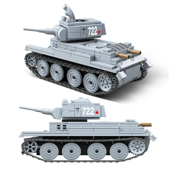 462pcs WW2 Military Series BT-7 Soviet Light Tank Technic Assault Solider DIY Model Building Blocks DIY Toys Gifts For Children
462pcs WW2 Military Series BT-7 Soviet Light Tank Technic Assault Solider DIY Model Building Blocks DIY Toys Gifts For Children