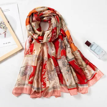 2020 New Artificial Silk Satin Scarf Women Spring Summer Silk Scarves Thin Flower Shawls And Wraps Print Hijab Stoles
2020 New Artificial Silk Satin Scarf Women Spring Summer Silk Scarves Thin Flower Shawls And Wraps Print Hijab Stoles