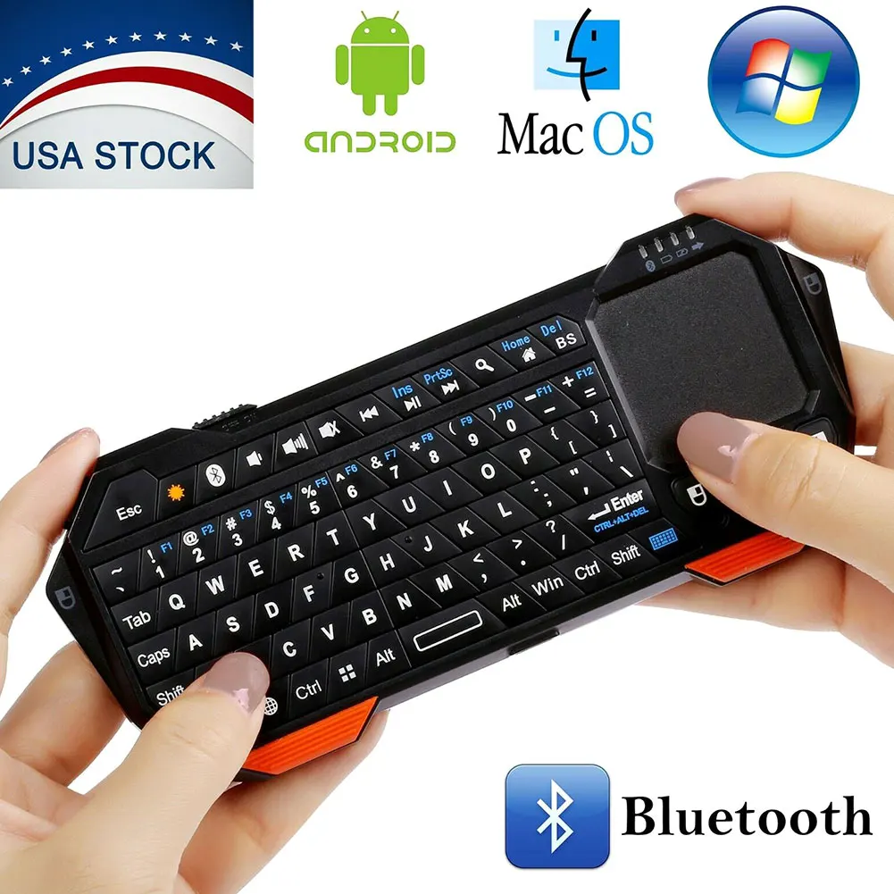 Bluetooth Keyboard with Touchpad Handheld backlight Mini keyboard for Smart TV Projector Compatible with Android iOS Windows
Bluetooth Keyboard with Touchpad Handheld backlight Mini keyboard for Smart TV Projector Compatible with Android iOS Windows
