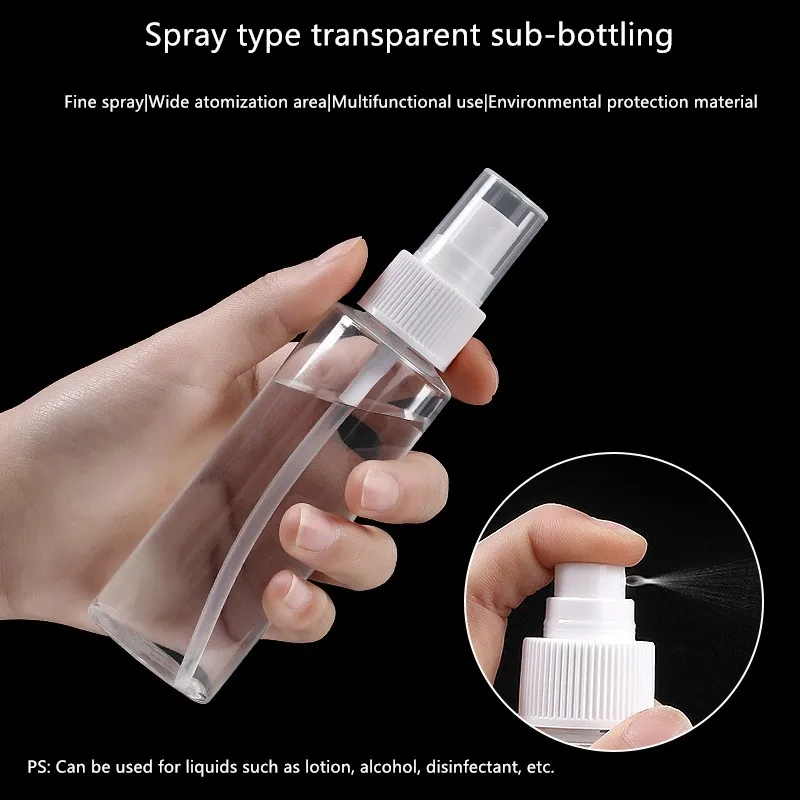 

1pc 100ml Refillable Bottles Travel Transparent Plastic Perfume Atomizer Empty Small Spray Bottle Toxic Free Safe Containers