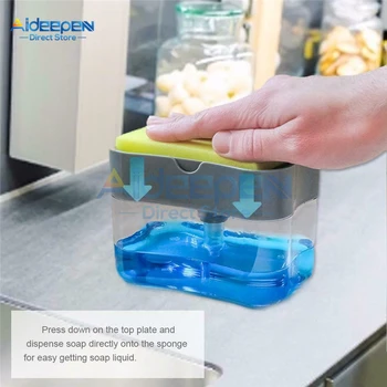 Soap Pump Dispenser with Sponge Holder Cleaning Liquid Dispenser Container Manual Press Soap Organizer Kitchen Cleaner Tool
Soap Pump Dispenser with Sponge Holder Cleaning Liquid Dispenser Container Manual Press Soap Organizer Kitchen Cleaner Tool