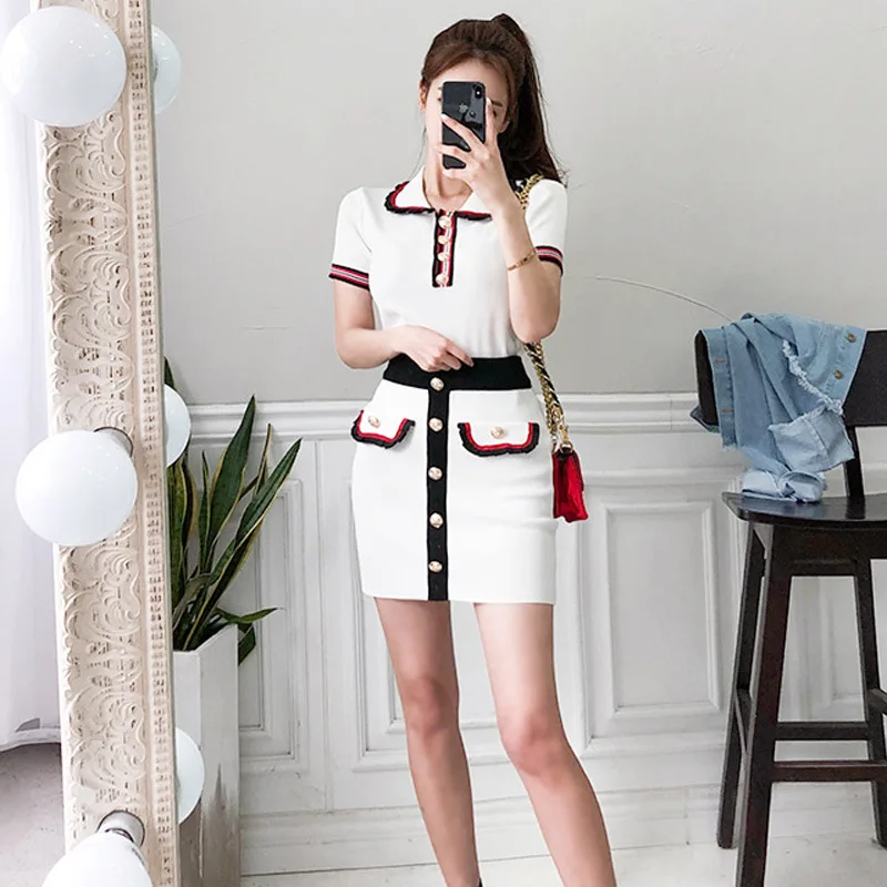 Korean-style 2019 Summer Wear New Style Korean-style Two-Piece Set Elegant Slim Fit Hipster Knit Sheath Suit Dress
Korean-style 2019 Summer Wear New Style Korean-style Two-Piece Set Elegant Slim Fit Hipster Knit Sheath Suit Dress