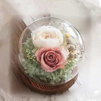 Diameter=20cm Antique Base Glass Dome Vase Wedding Home Decoration Glass Cover Friend Gift 
Diameter=20cm Antique Base Glass Dome Vase Wedding Home Decoration Glass Cover Friend Gift