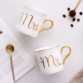 Mug Ceramics Drinking Mr. and Mrs. Coffee Ceramic Cup Modern Home Decoration Gift Exquisite Fashion Milk European Style
Mug Ceramics Drinking Mr. and Mrs. Coffee Ceramic Cup Modern Home Decoration Gift Exquisite Fashion Milk European Style