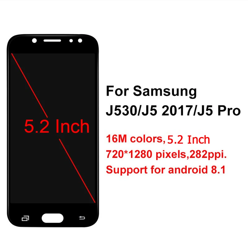 Оригинальный Super AMOLED J530F ЖК дисплей для Samsung Galaxy J5 Pro 2017 с рамкой 5 2 &quotJ5 SM сенсорный