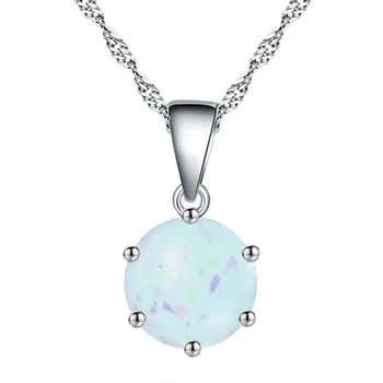 Fashion Classic Simple Six-claw Round Pendant Necklace Jewelry Anniversary Gift For Women Chains Necklaces 
Fashion Classic Simple Six-claw Round Pendant Necklace Jewelry Anniversary Gift For Women Chains Necklaces