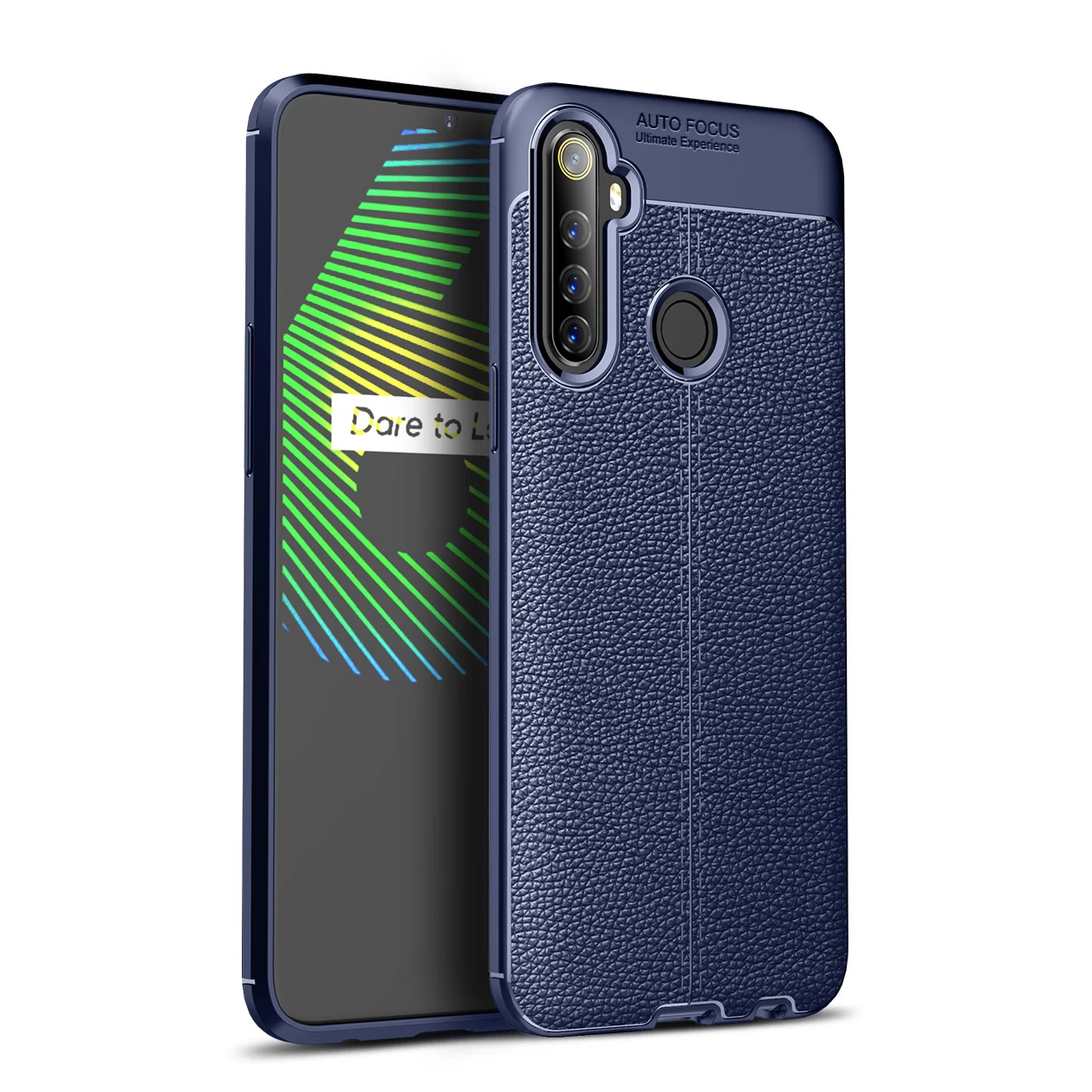 Чехол для OPPO Realme 6i мягкий силиконовый кожаный чехол с рисунком личи телефон