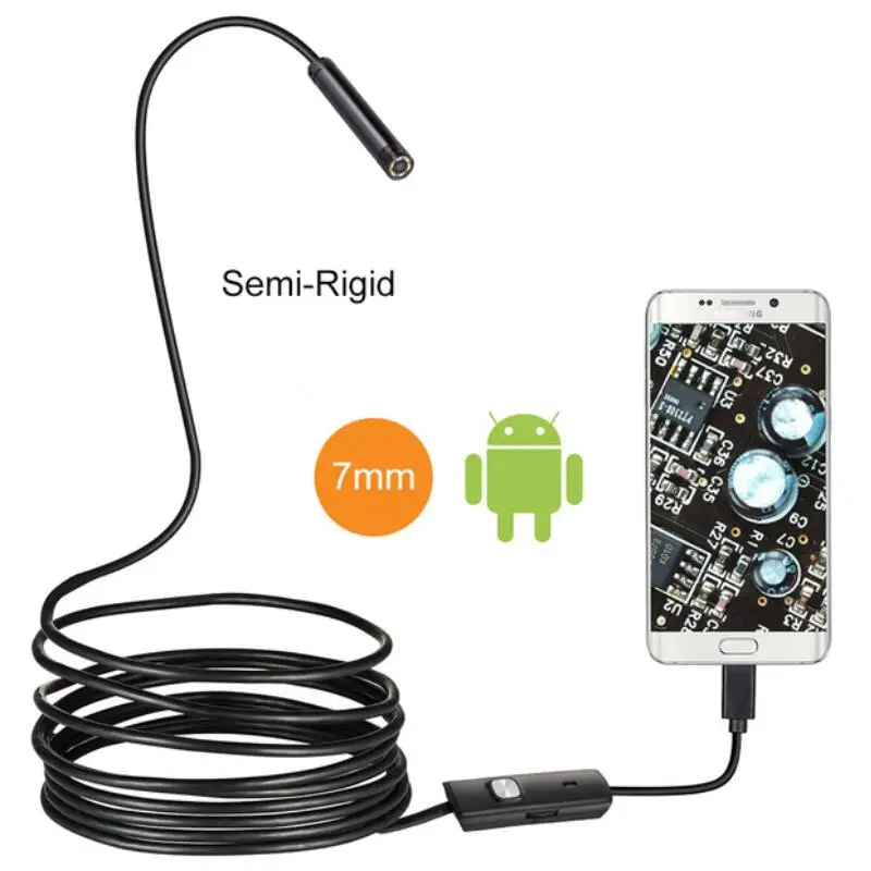 7mm Lens 720 P Android Endoscoop Camera Waterdicht Inspectie Borescope Tube Camera TYPE-C 1M Lengte Verstelbare Hard Cable
7mm Lens 720 P Android Endoscoop Camera Waterdicht Inspectie Borescope Tube Camera TYPE-C 1M Lengte Verstelbare Hard Cable